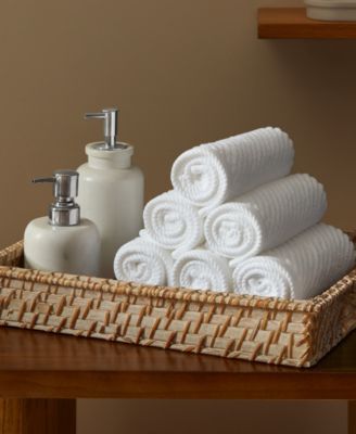 Diagonal Ribbed Cotton 6-Pc. Washcloths Set