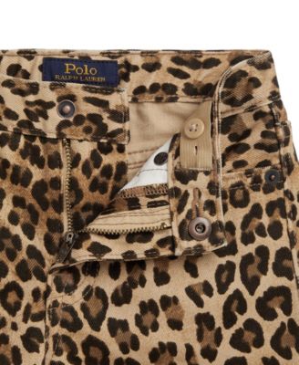 Girls 2T-6X Leopard-Print Wide Leg Jeans