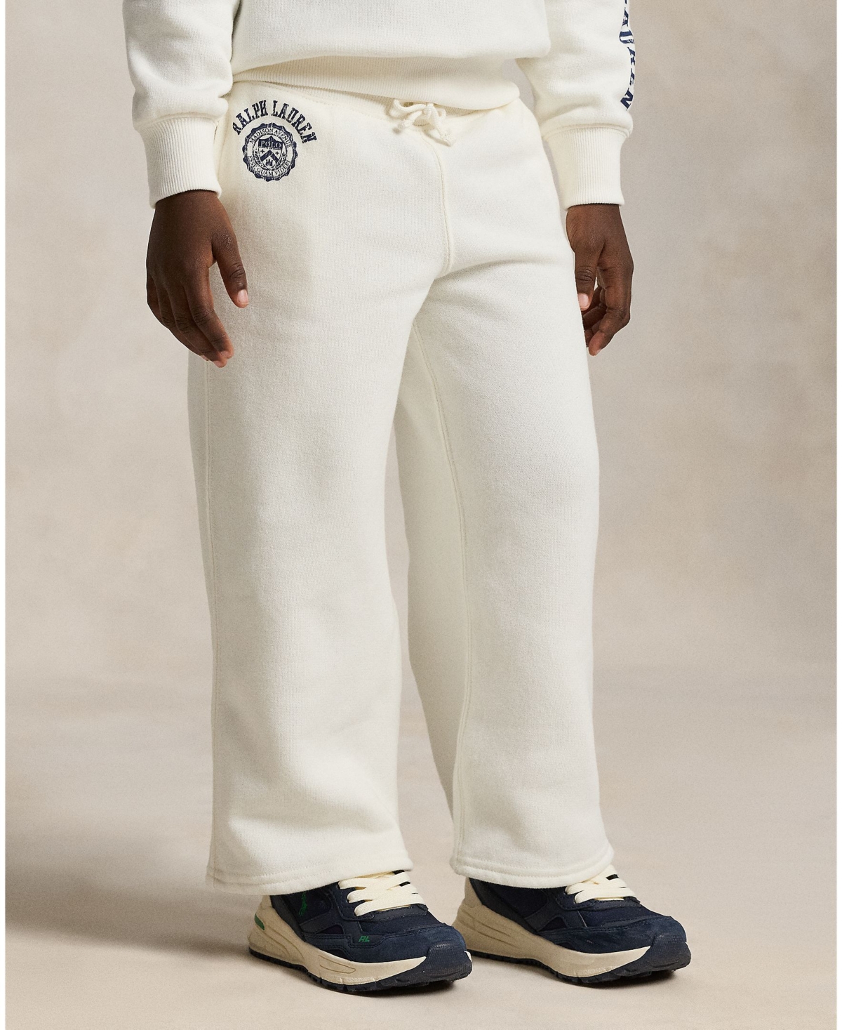 Polo Ralph Lauren Girls 2t-6x Logo Crest Wide-leg Pants In White