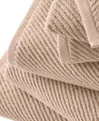Diagonal Ribbed Cotton 4-Pc. Bath Towel Set