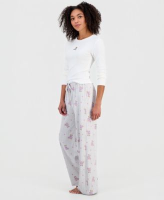 Juniors' Printed Drawstring-Waist Pants