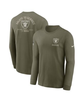 Nike - Men's Olive Las Vegas Raiders 2025 Salute to Service Long Sleeve T-Shirt