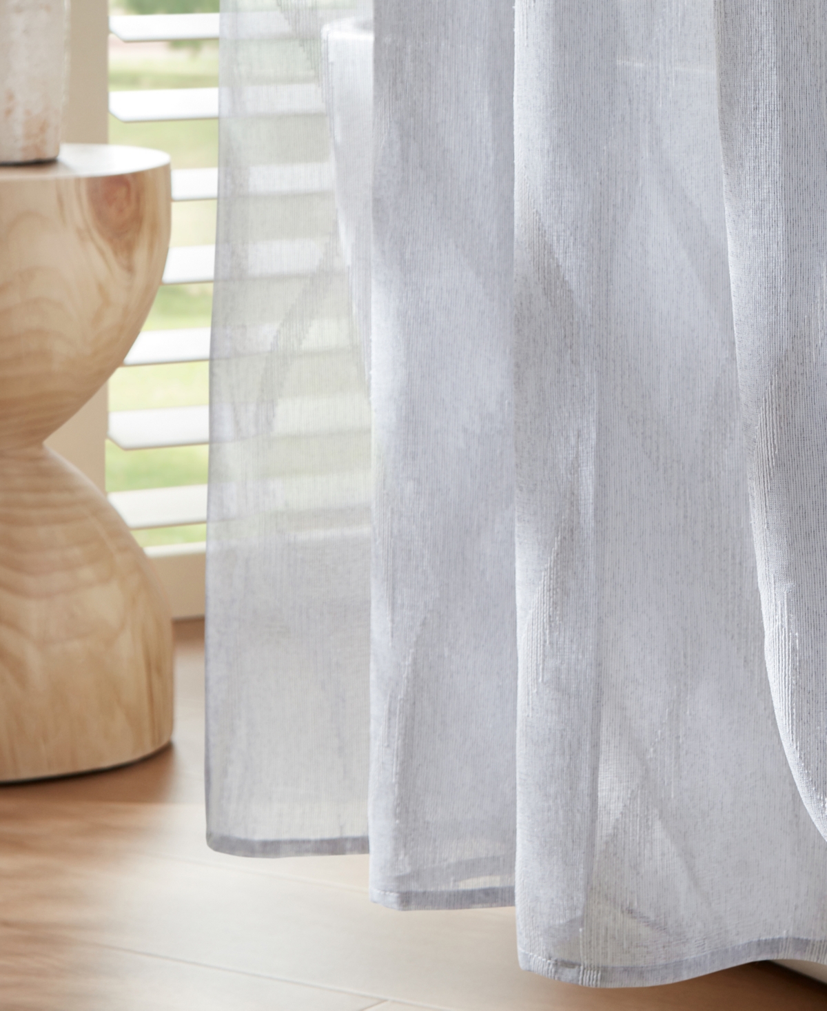 Madison Park Candice Sheer Shower Curtain, 72" X 72" In White