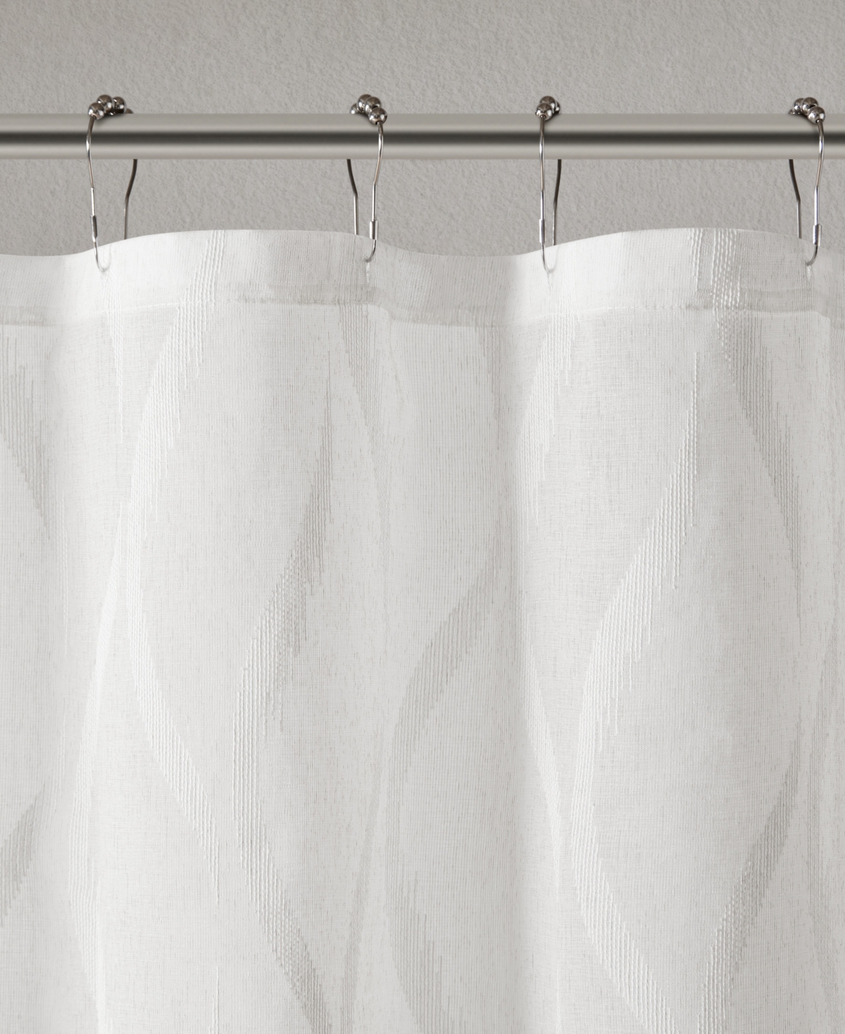 Madison Park Candice Sheer Shower Curtain, 72" X 84" In White