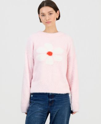 Hooked Up by IOT - Juniors' Round-Neck Eyelash Sweater