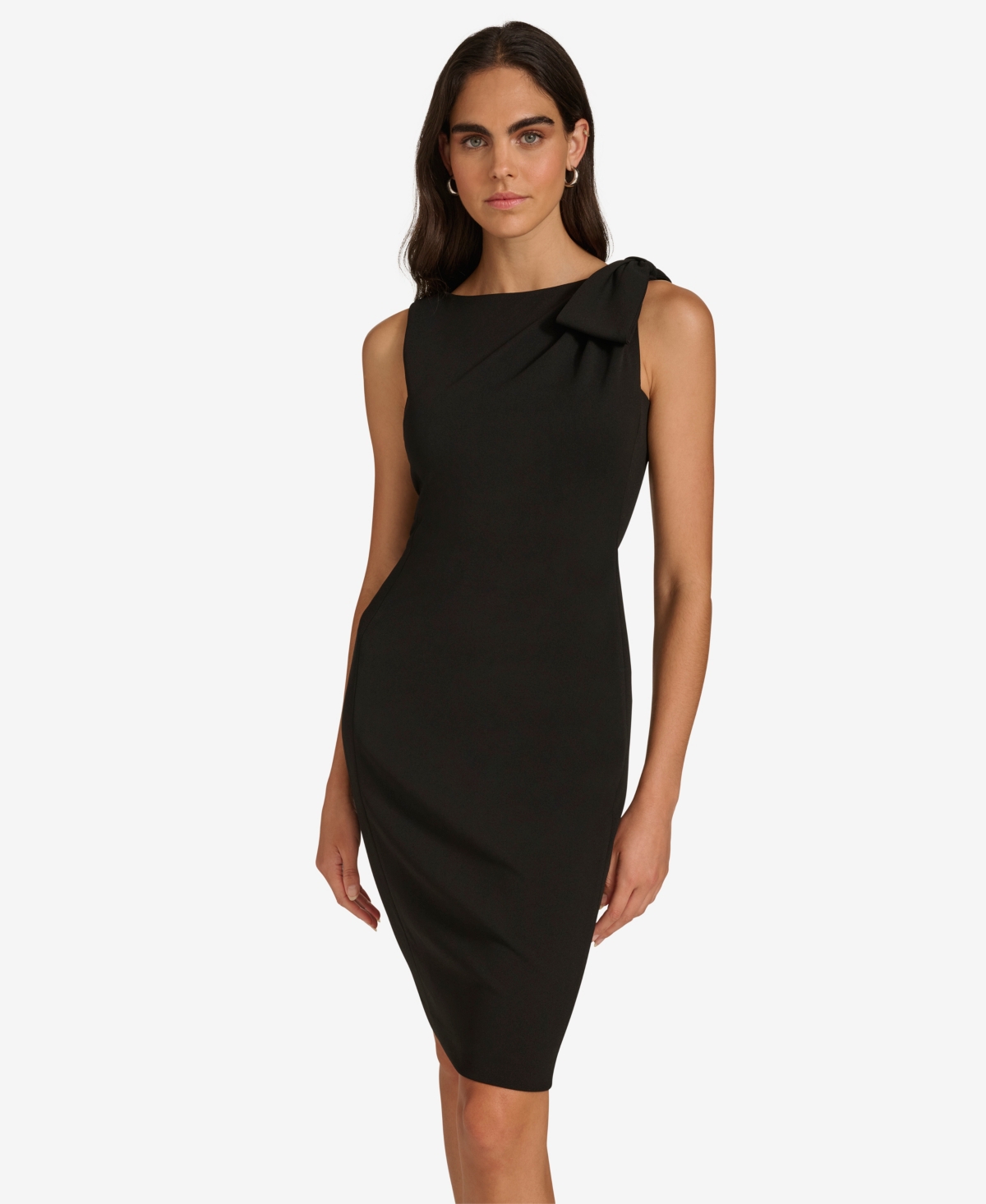 Calvin Klein Women's Boatneck Sheath Knee-length Dress In Multi