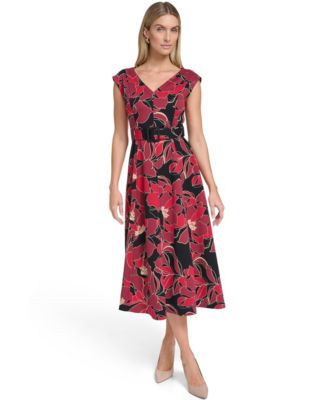 Calvin Klein - Women's Sleeveless Printed Midi Dress