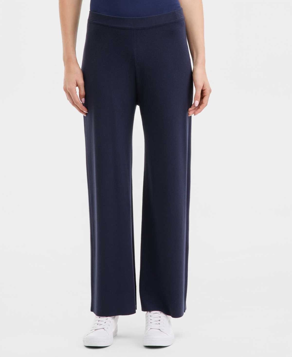 Nautica Jeans Women's Pull-On Wide-Leg Sweater Pants