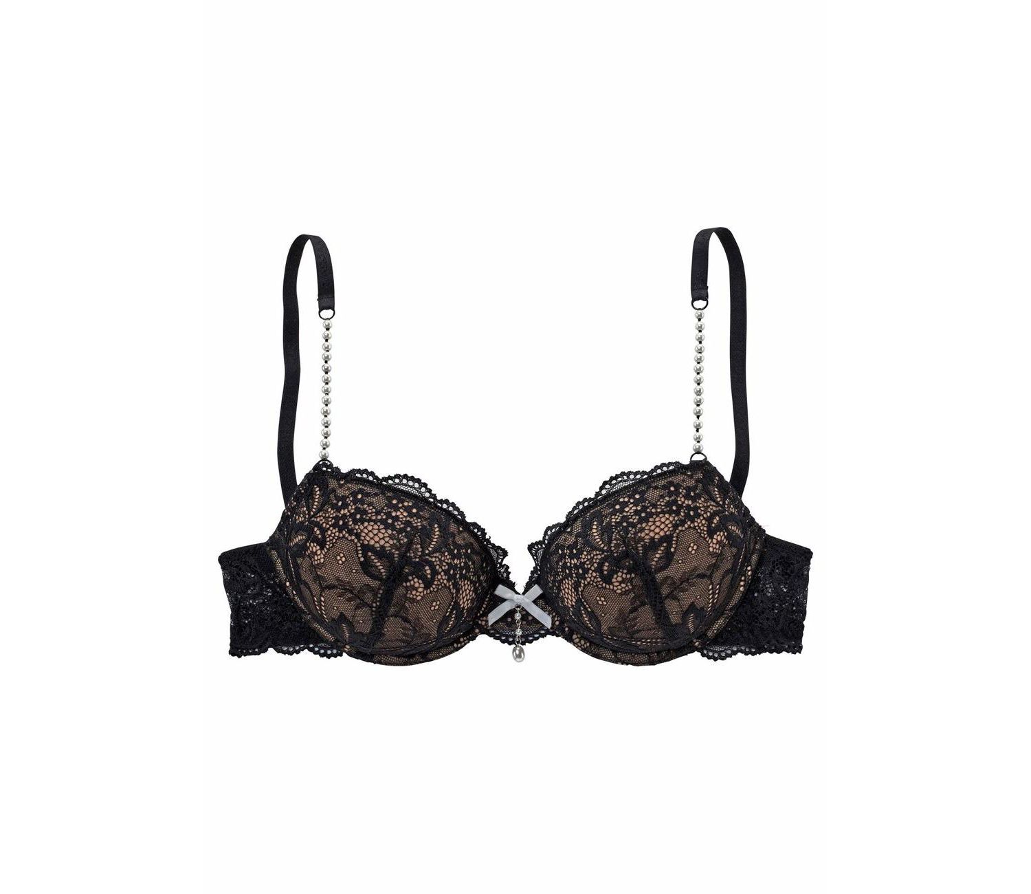 Women's Pearl Strap Push-Up Padded Push-Up Bra