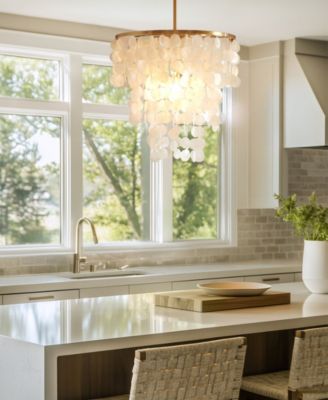 Isla Dimmable Layered Capiz Chandelier