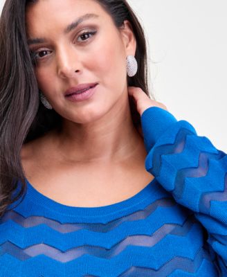 Plus Size Chevron Stitch Sweater, Macy's Exclusive