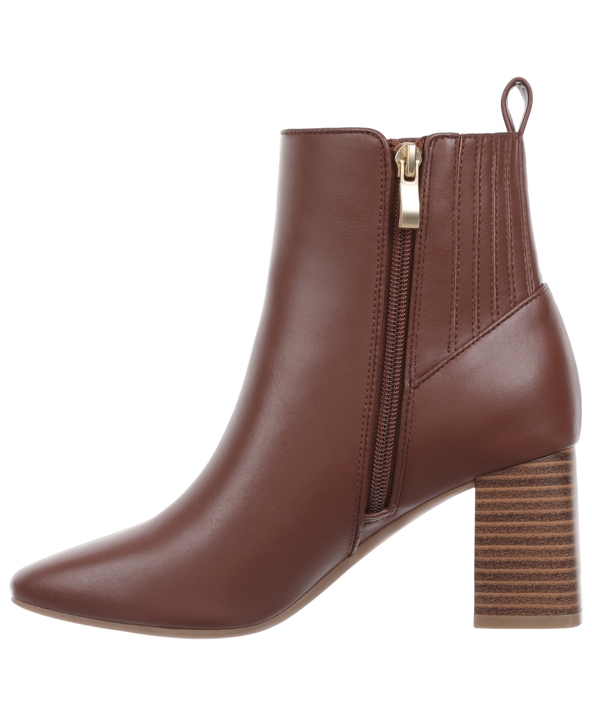 Style & Co Women's Hutchh Square Toe Ankle Booties, Macy's Exclusive In Burgundy