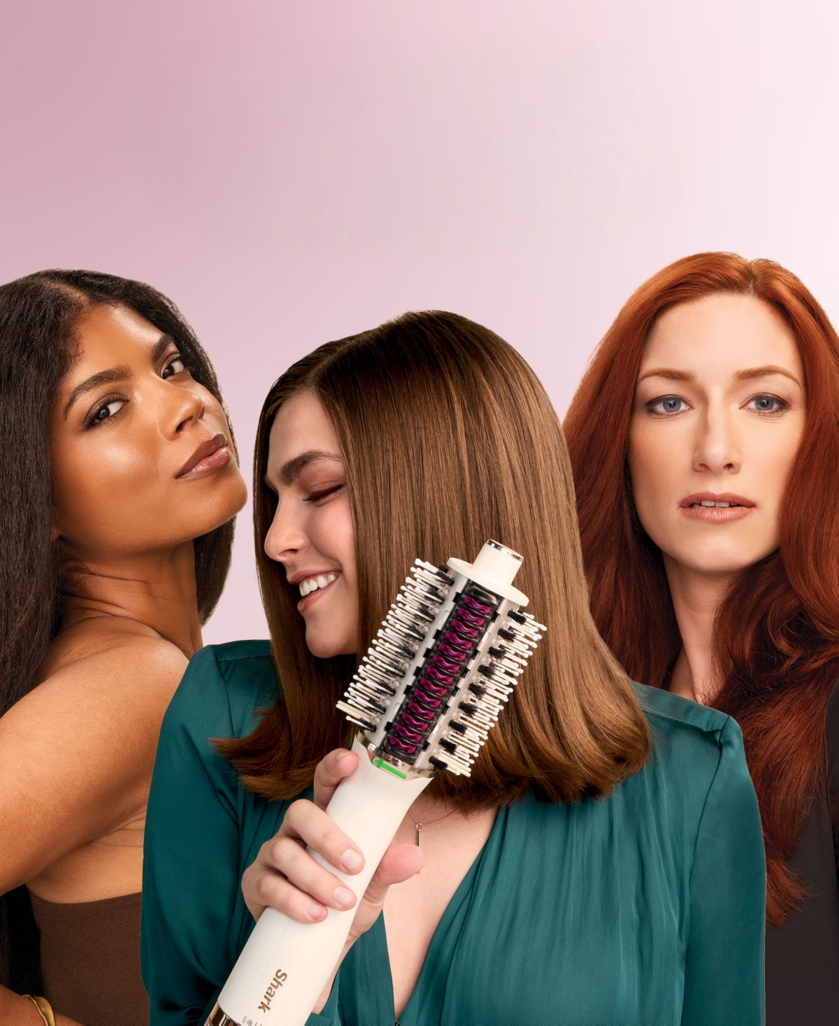 Shark 3-pc. Smoothstyle Heated Comb And Blow Dryer Brush With Storage Bag Silicone Mat In White