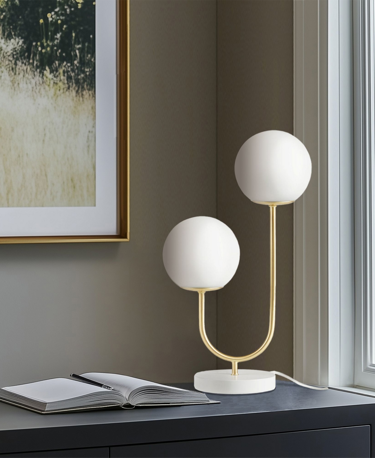 510 Design Zusa Metal 2-Light Globe Table Lamp