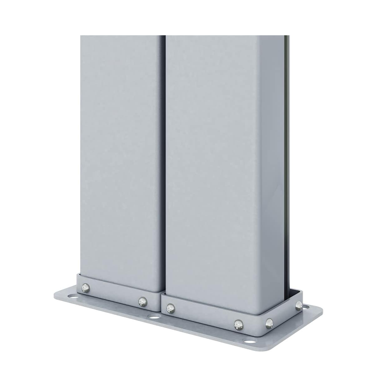 vidaXL Side Awning Black Polyester with Pu coating, Steel, Aluminum