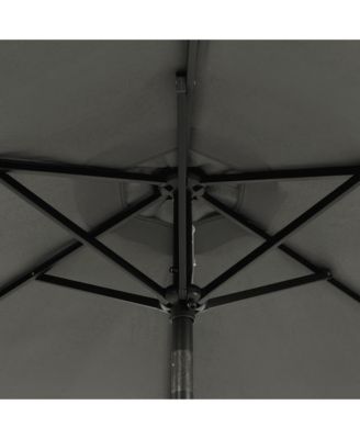 Garden Parasol Anthracite Steel, Polyester Large Tiltable