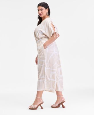 Plus Size Printed Pull-On Crop Pants, Macy's Exclusive