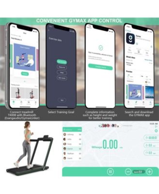 2-in-1 Electric Motorized Folding Treadmill with Dual Display-Black