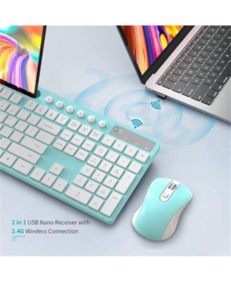  2.4G Wireless Tablet Holder, Keyboard & Mouse Combo