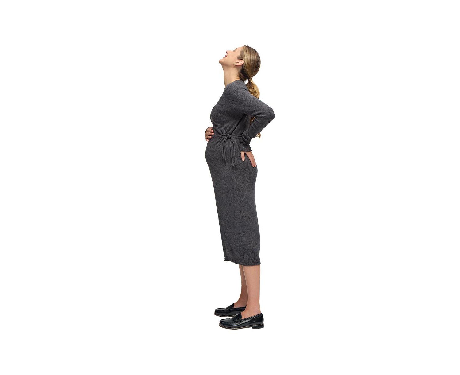 Women's Ingrid + Isabel Cozy V Neck Midi Sweater Dress