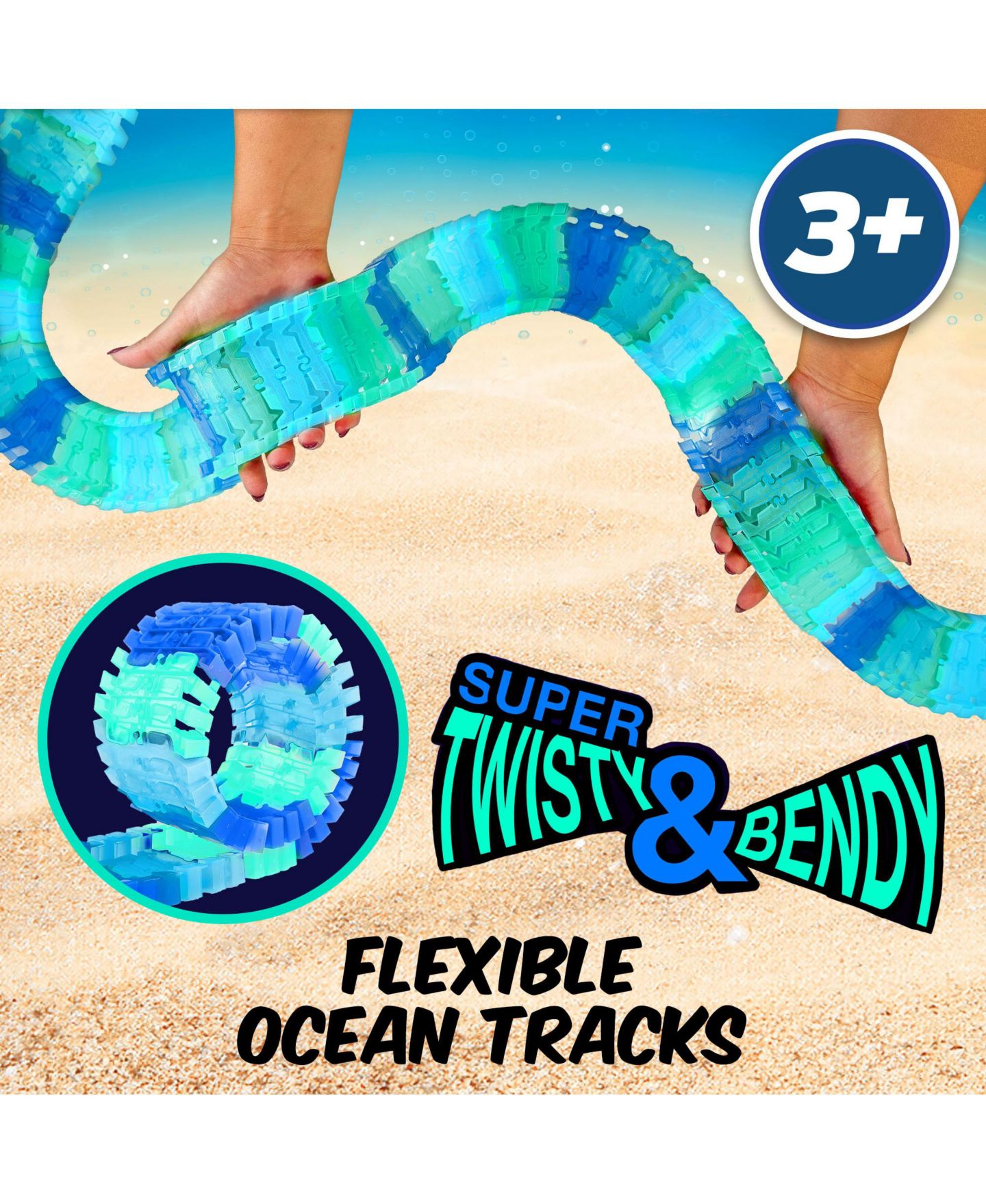 Детские конструкторы USA Toyz Ocean Speedway Track Set 265-Piece Building Set, Ages 3+ — фото 5