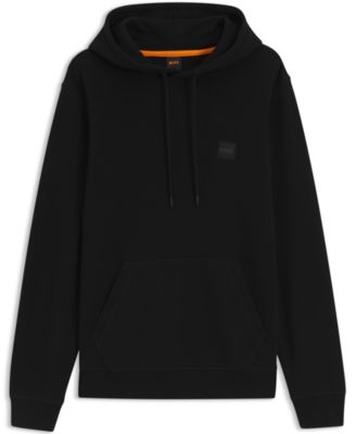 Men's Regular-Fit Cotton Terry Logo Patch Hoodie