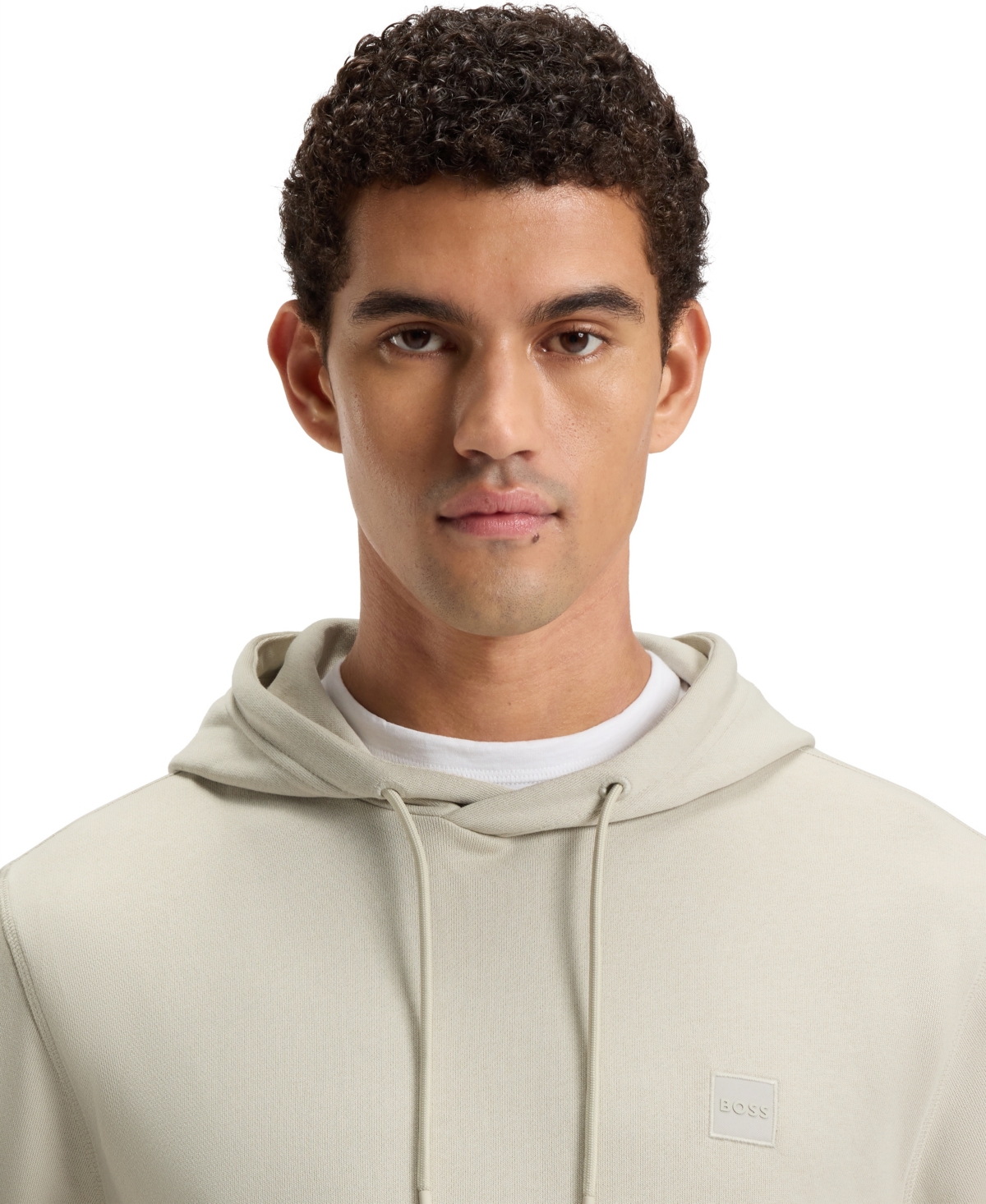 Boss by Hugo Men's Regular-Fit Cotton Terry Logo Patch Hoodie