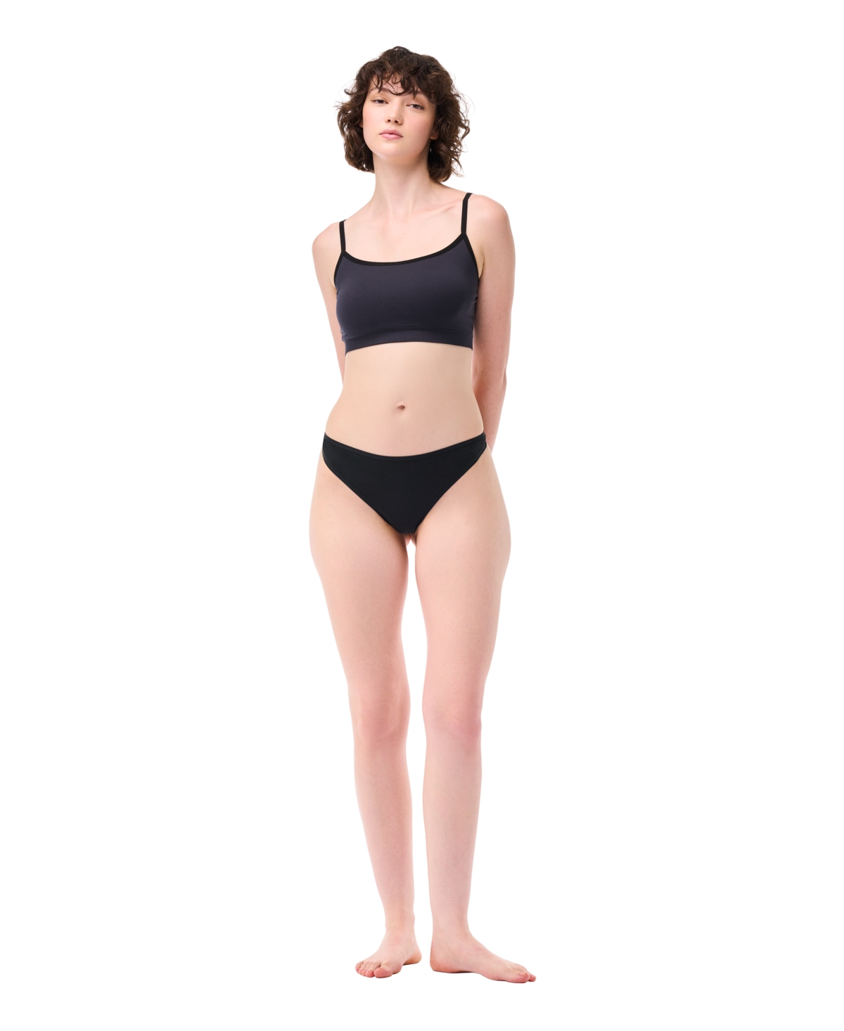 Gap Body Seamless Supportive Lounge Bra In Black