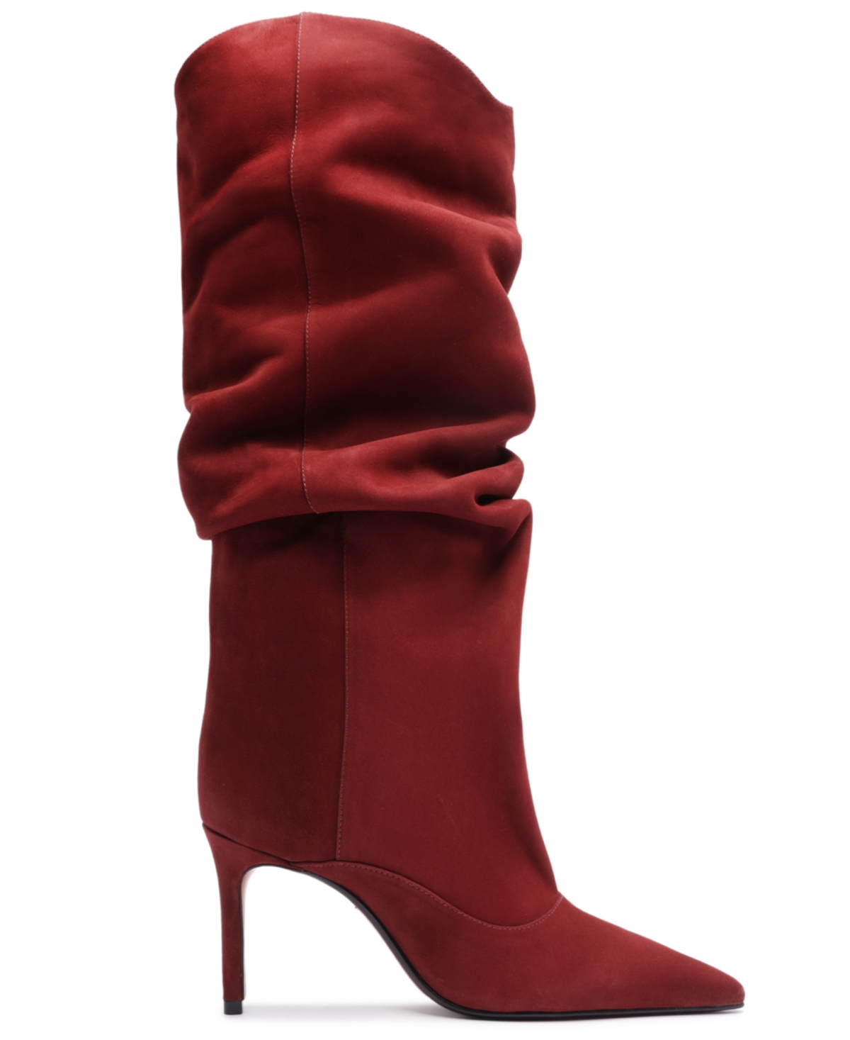 Schutz Maryana Up Slouch Pointed Toe Boot In Burgundy