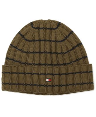 Men's Texture Rib Stripe Cuff Hat
