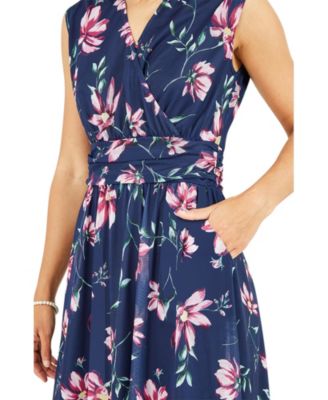 Women's Mesh Stretch Midi Dress With Pockets