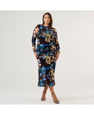 Plus Size Cleo Mesh Midi Dress