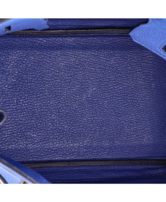 irkin 25 Handbag Blue Togo with Gold Hardware