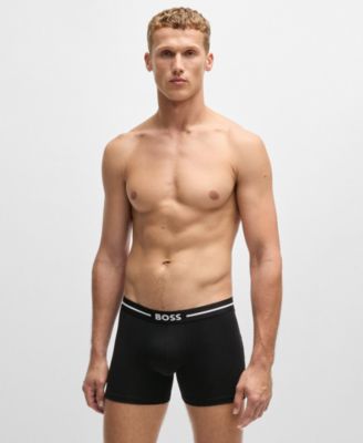 Hugo Boss Men's 3-Pack Bold Logo Boxer Briefs Underwear