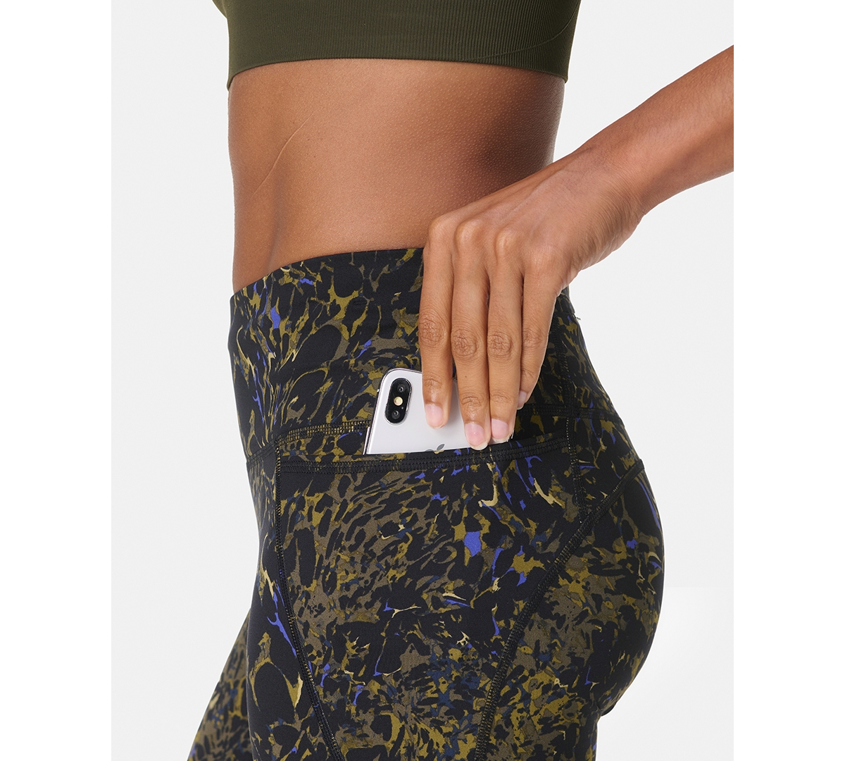 Sweaty Betty Women's Power Printed 7/8-length Workout Leggings In Black