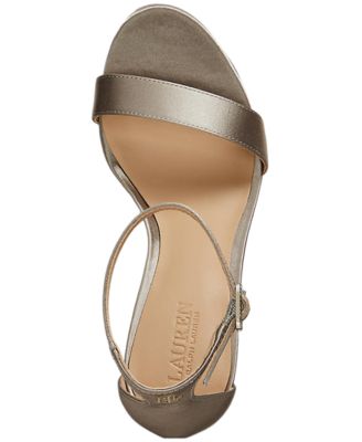 Women's Allie Pav&eacute;-Buckle Satin Sandals