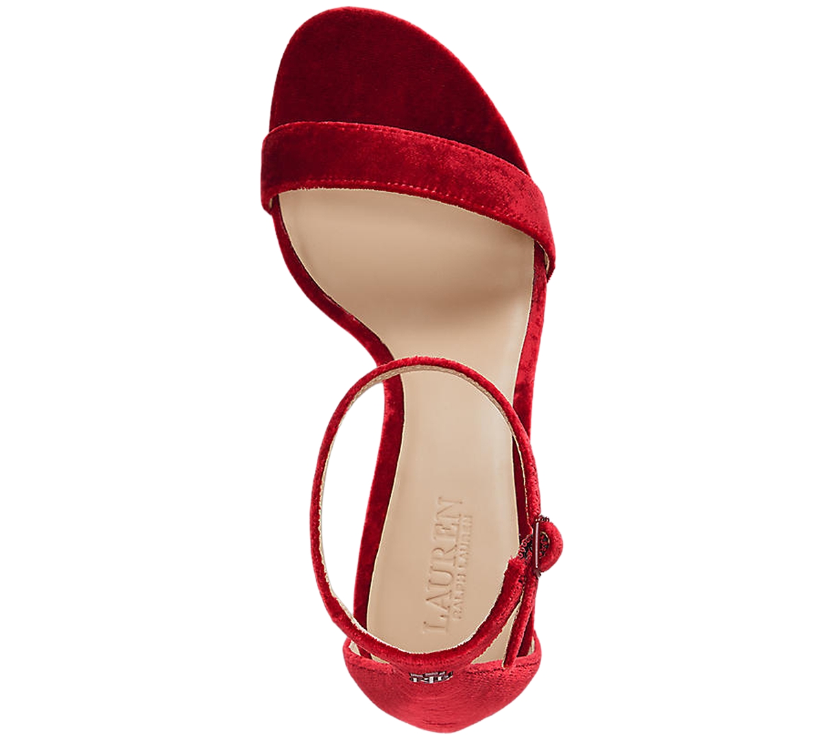 Ralph Lauren Women's Allie Ankle-strap Mid-heel Dress Sandals In Red