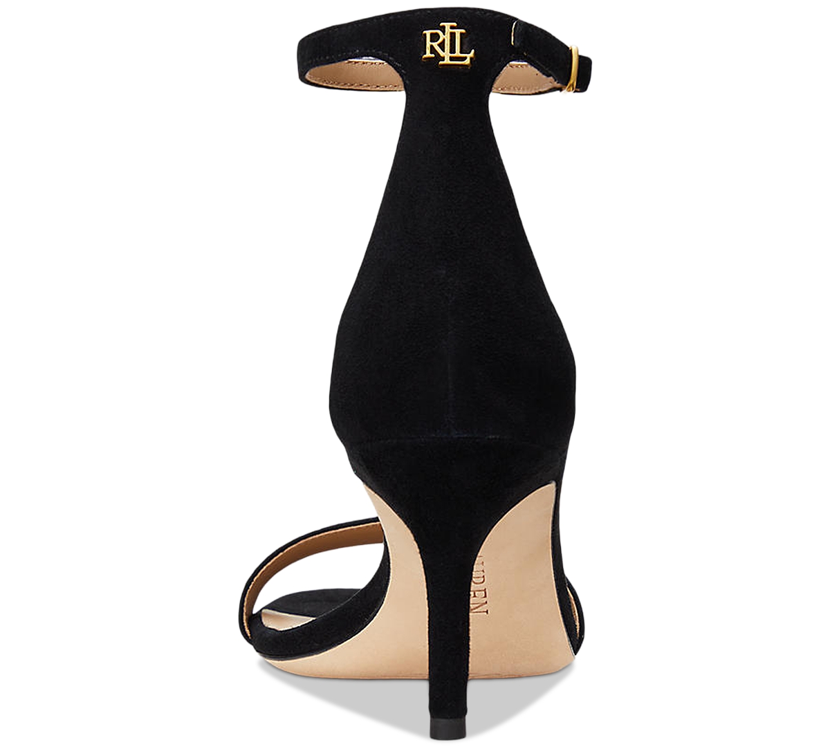 Ralph Lauren Women's Allie Ankle-strap Mid-heel Dress Sandals In Black