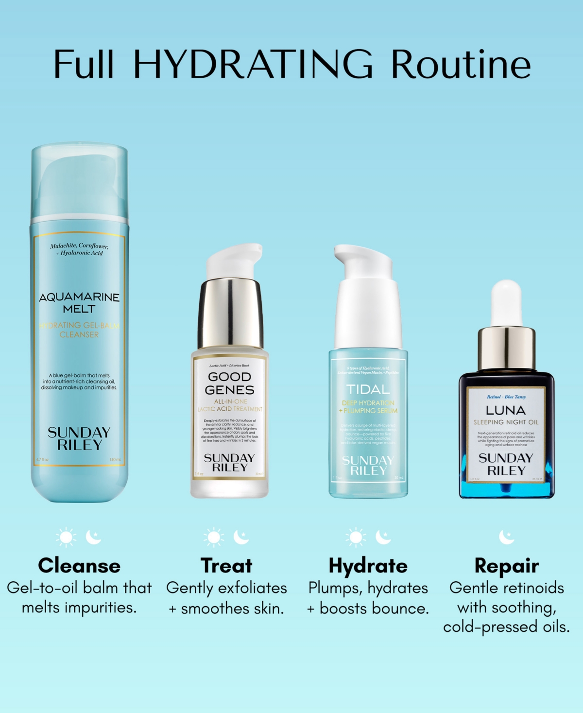 Sunday Riley Tidal Deep Hydration And Plumping Serum, 1 Oz. In Transparent