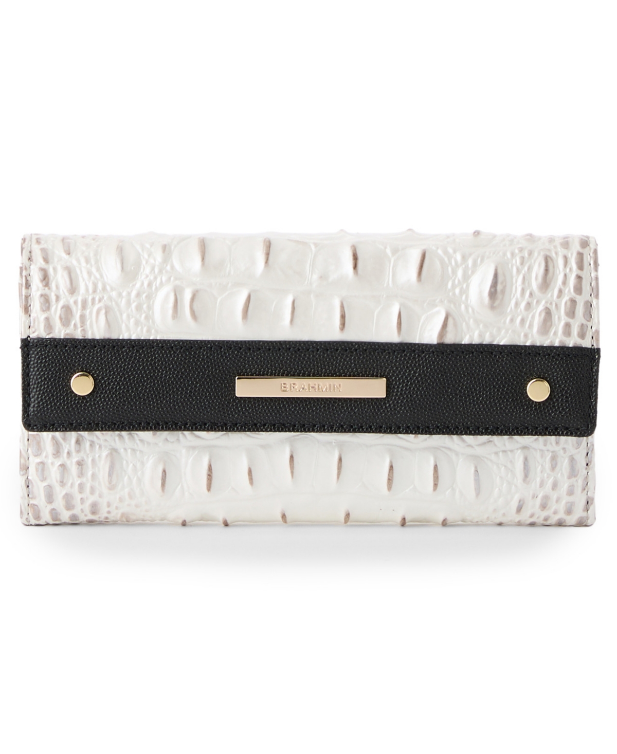 Brahmin Cordelia Minden Trifold Magnetic Snap Wallet In Brown