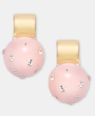 Pav&eacute; Bead Charm Hoop Earrings, Macy's Exclusive