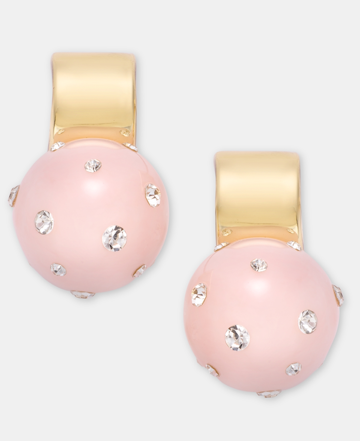 On 34th Pave Bead Charm Hoop Earrings, Macy's Exclusive