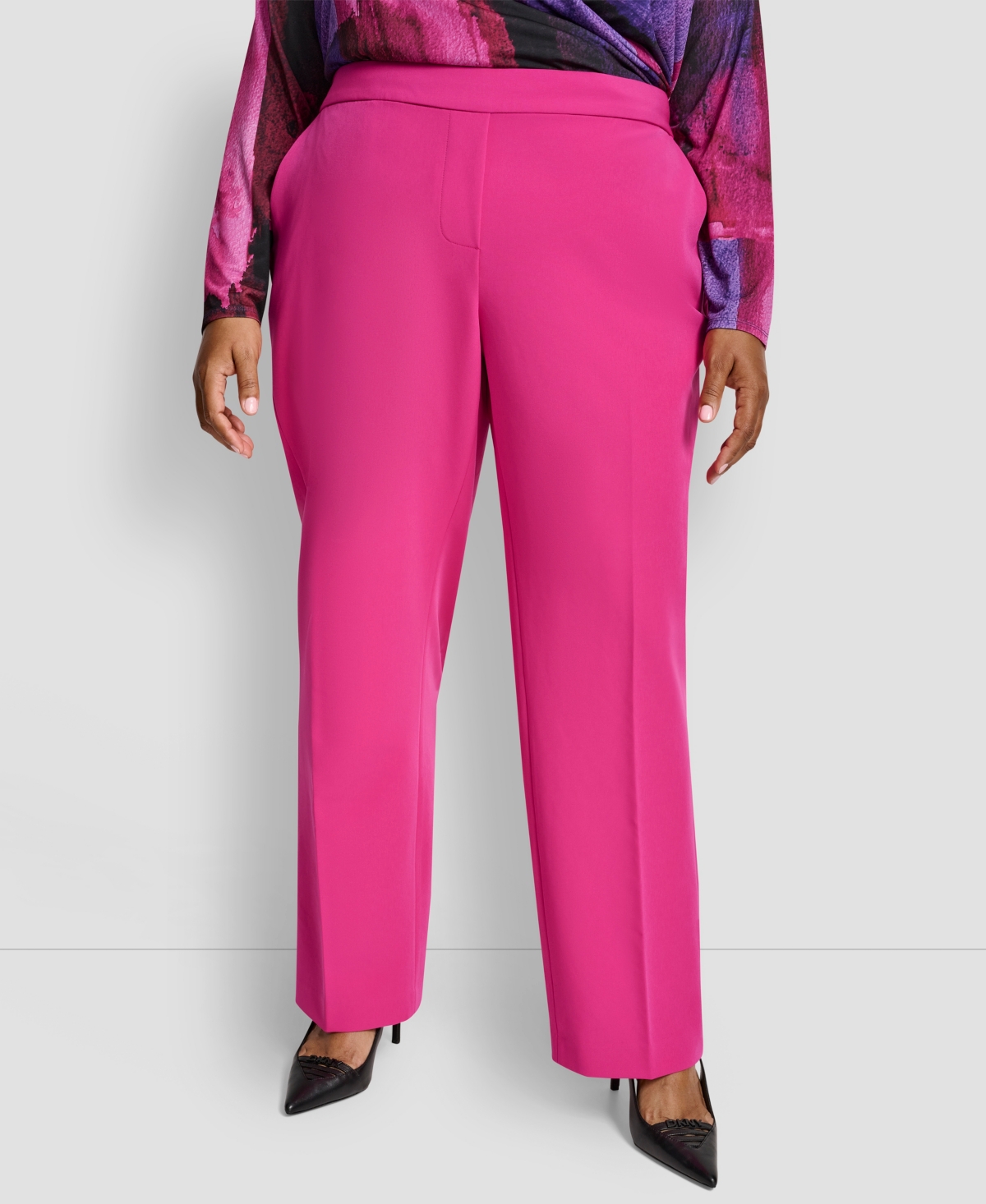 Dkny Plus Elastic Back Ankle Pants