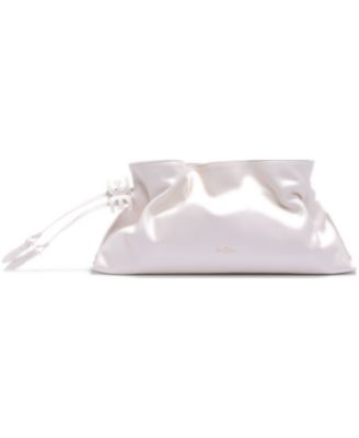 Poppy Oversized Leather Drawstring Clutch
