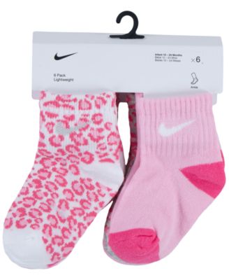 Baby and Toddler Girls' Ankle Socks, 6-Pack Set