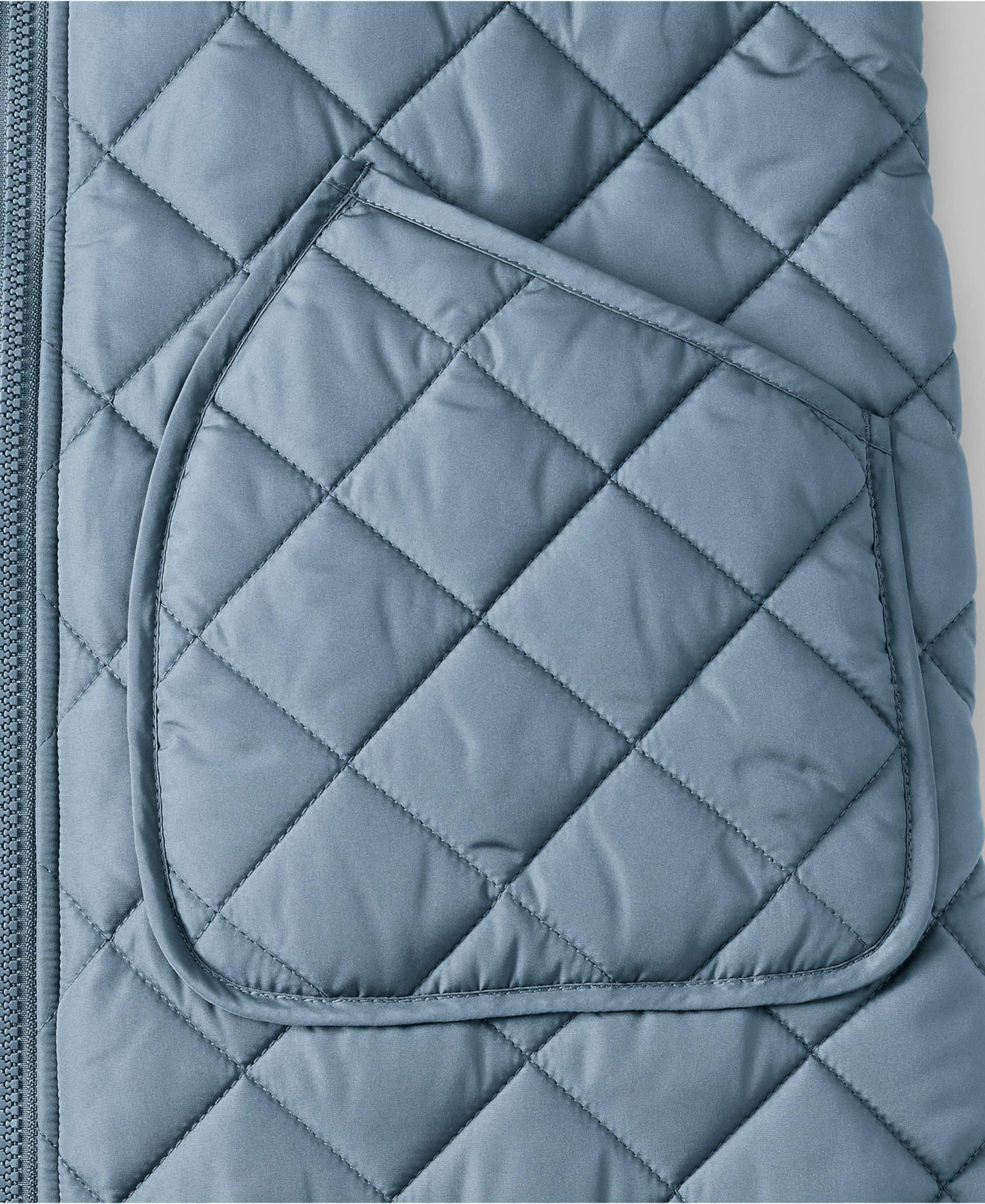 Женское пальто Lands' End FeatherFree Insulated Bomber, цвет: Soft Peacock — фото 4