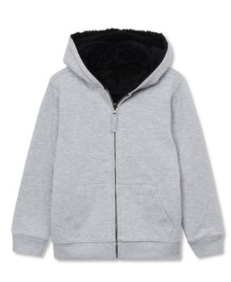 Girls Reversible High Pile Fleece Hoodie