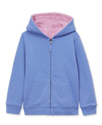 Girls Reversible High Pile Fleece Hoodie