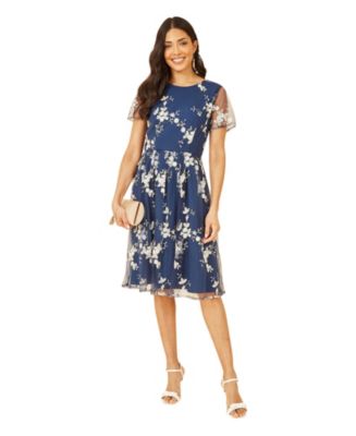 green emerald velvet dress Capture Hearts V-Neck Embroidered Skater Dress