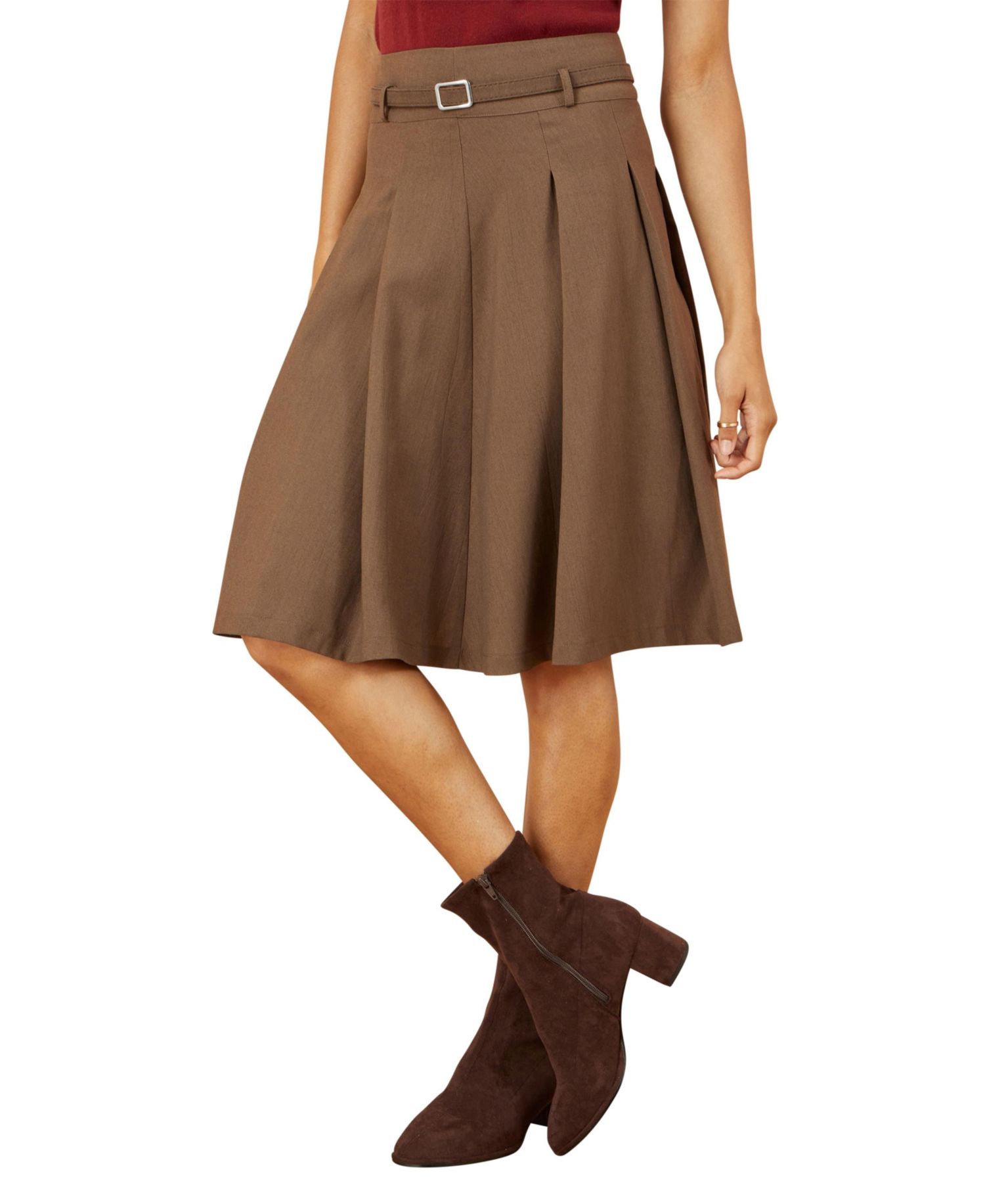 Women's Pleated Midi Skirt
